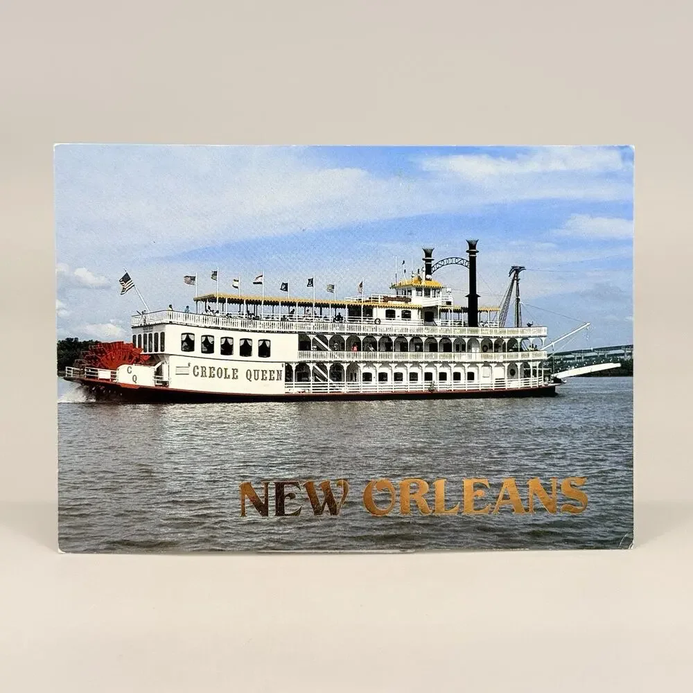 The Creole Queen at New Orleans Louisiana Vintage Blank Unused Postcard